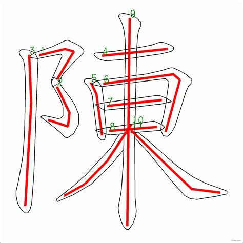 陳筆畫多少|陳笔画